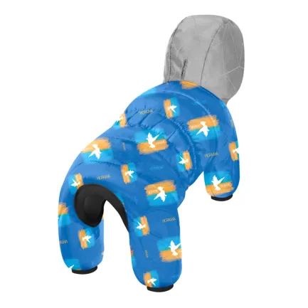 Комбінезон для собак WAUDOG Clothes малюнок "Прапор", M45, В 57-60 см, С 41-44 см