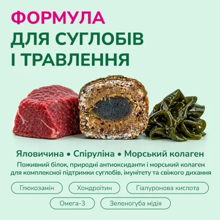LK Baits Pet Nutrigel Beef S-M Функціональні ласощі для собак для суглобів з яловичиною і спіруліною (Ø 15 мм), 150 г — Фото 3