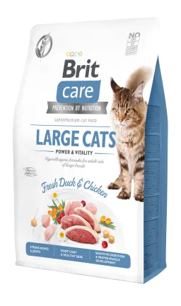 Сухий корм Brit Care Cat GF Large Power &amp; Vitality для котів великих порід, качка та курка, 2 кг