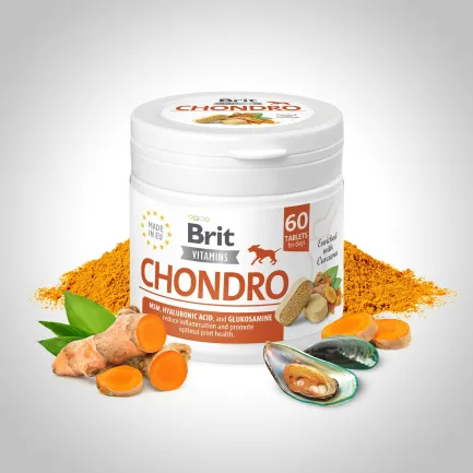 Вітаміни для собак Brit Vitamins Chondro для суглобів 60 таблеток — Фото 1