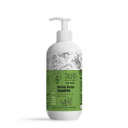 Tauro Pro Line Pure Nature Herbal Detox Shampoo Шампунь для глибокого очищення шерсті собак і котів, 400 мл