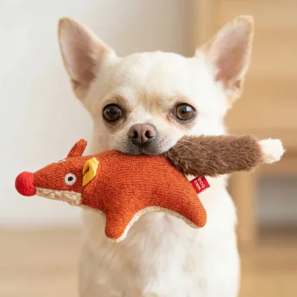 Іграшка для собак WAUDOG Fun Plush Лисиця, трикотаж, Ш 4 см, Д 14 см, S — Фото 3