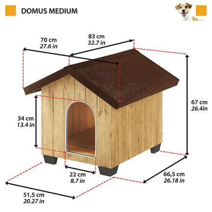 Ferplast DOMUS MEDIUM Буда для собак дерев'яна — Фото 1