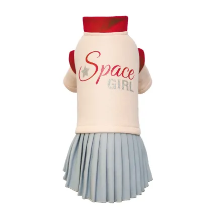 Костюм-сукня Pet Fashion «Space» для дівчаток, розмір XS, бежевий