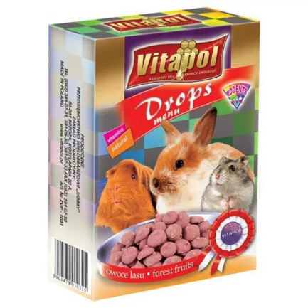 Vitapol Дропси для гризунів, лісові ягоди 75 г.