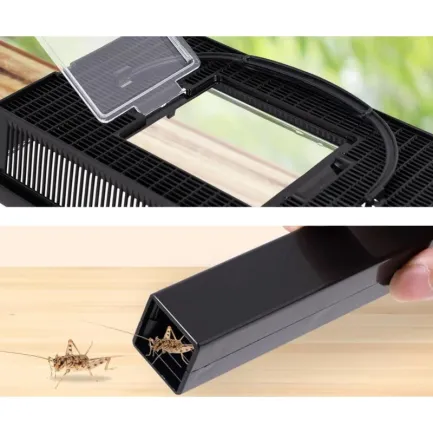 Контейнер для цвіркунів Repti-Zoo Crickets Keeper, з трубками для годування, вентиляцією та мисками, 19×11×15 см — Фото 1