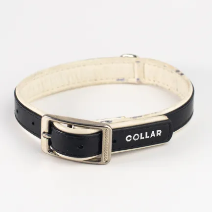 Нашийник "CoLLaR brilliance" без прикрас (ширина 20мм, довжина 30-39см) чорно-білий