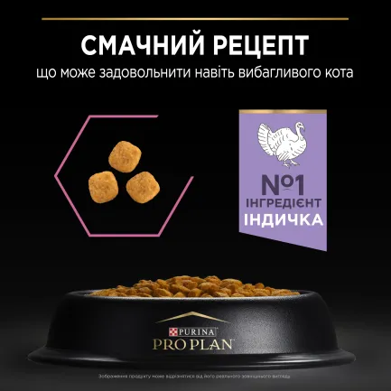 Сухий корм PRO PLAN Adult 1+ Delicate Digestion для дорослих котів з чутливою травною системою з індичкою 14 кг — Фото 6