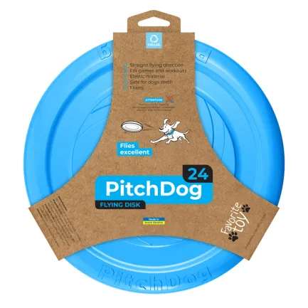Ігрова тарілка для апортування PitchDog, діаметр 24 см блакитний