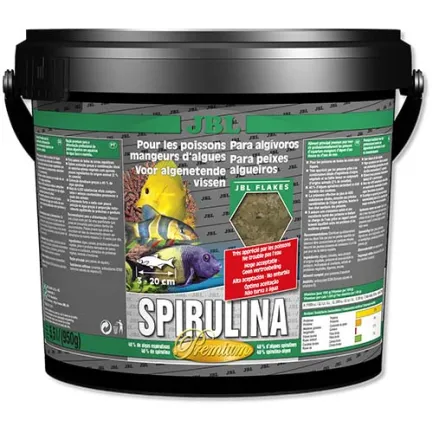 Основний корм преміум-класу JBL Spirulina для водоростеїдів, 5,5 л