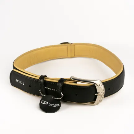 Нашийник "CoLLaR brilliance" зі стразами великими (ширина 35мм, довжина 57-71см) чорний