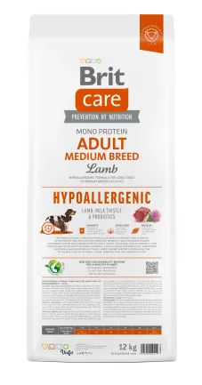 Сухий корм Brit Care Dog Hypoallergenic Adult Medium Breed для собак середніх порід, гіпоалергенний з ягням, 12 кг — Фото 3