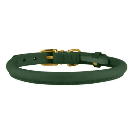 Нашийник для собак круглий шкіряний BronzeDog Crazy Зелений XL — Фото 2