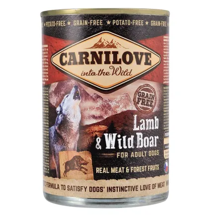 Вологий корм Carnilove Lamb &amp; Wild Boar для собак, ягня та кабан, 400 г