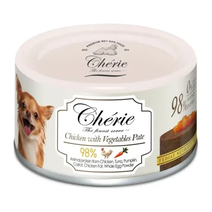 Вологий корм для собак Cherie Chicken with Vegetables Pate паштет з куркою та овочами, 80 г