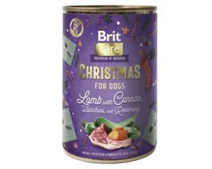 Корм вологий Brit Mono Protein Christmas Lamb д/собак різдвяна вечеря ягня 400 г