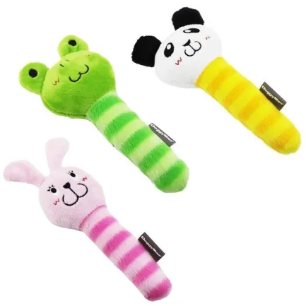 DoggyMan Stick Animals м’яка іграшка з пищалкою для собак