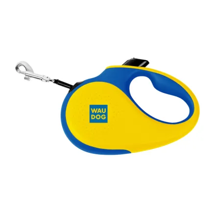Повідець-рулетка для собак WAUDOG R-leash, малюнок "Colors of freedom", L, до 50 кг, 5 м, світловідбивна стрічка — Фото 2