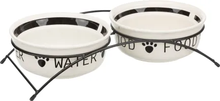 Миски Trixie Eat on Feet для собак, на металевій підставці, керамічні, 20 см, 2х1.6 л — Фото 2