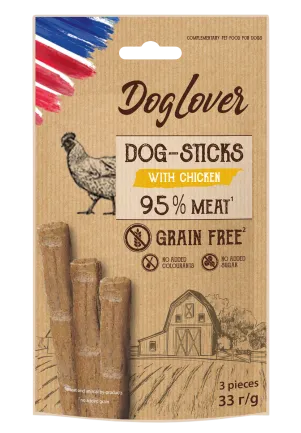 DogLover Sticks chicken 3*11g/DogLover Палички для собак із куркою, 3*11g
