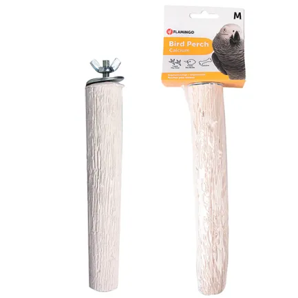 Flamingo Perch Calcium ФЛАМІНГО ЖЕРДИНКА З КАЛЬЦІЄМ для гігієни дзьоба та кігтів птахів 21,5 (Д) х 2,9-3,5 (Діам.) см, заг. довжина 24 см