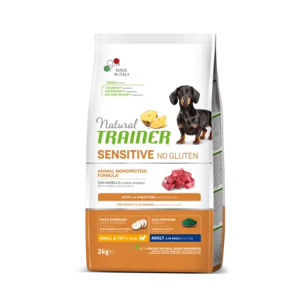 Natural Trainer Dog Sensitive Adult Mini сухий корм для дорослих собак дрібних порід без глютену з ягнятиною 2 кг
