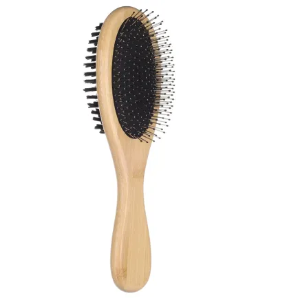 Flamingo 522382 Щітка двостороння BAMBOO 2в1 для собак, L|24,5х7см