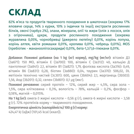 OPTIMEAL™. Консерв корм для дорослих котів з індичкою у гарбузовому соусі, 0,085 кг — Фото 5