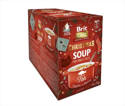 Корм вологий для котів Brit Care Christmas Fish Soup різдвяний суп з рибою 75 г — Фото 2
