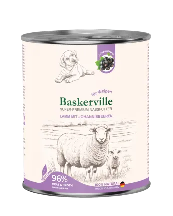 Baskerville HF Super Premium Lamm Mit Johannisbeeren. Ягня та смородина для цуценят, 800 г