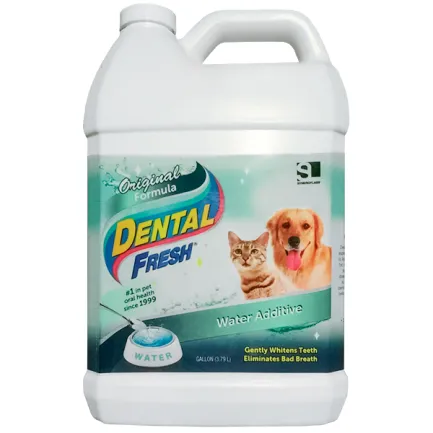 SynergyLabs Dental Fresh СИНЕРДЖІ ЛАБС СВІЖІСТЬ ЗУБІВ рідина від зубного нальоту і запаху з пащі собак і котів 3,79 л