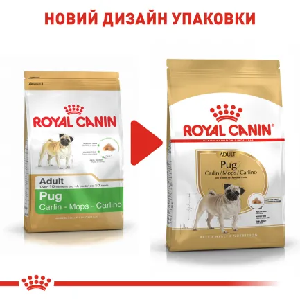 Сухий корм Royal Canin PUG ADULT для дорослих собак породи Мопс 3 кг — Фото 1
