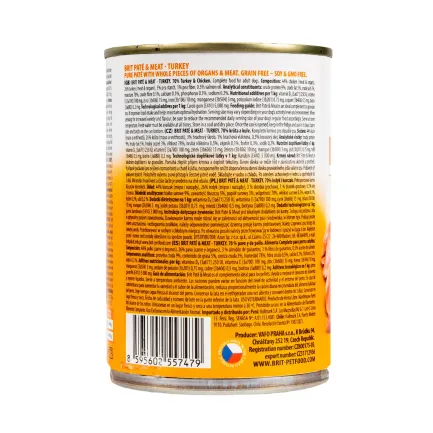 Вологий корм Brit Care Pate &amp; Meat для собак, з індичкою, 400 г — Фото 3
