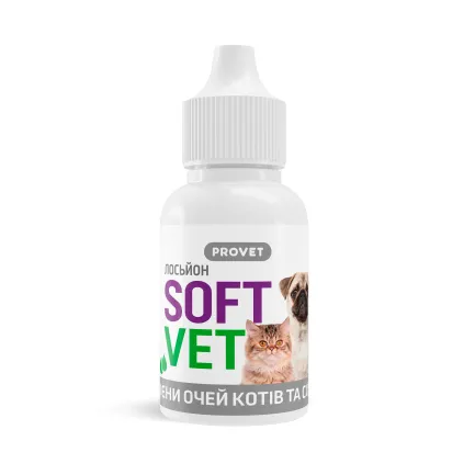 Лосьйон PROVET SOFTVET для гігієни очей котів і собак 15 мл — Фото 1