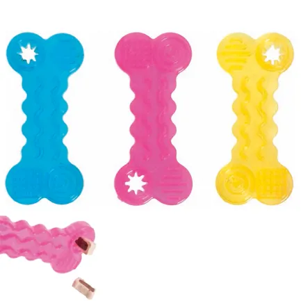 Flamingo Good4Fun Bone ФЛАМІНГО ГУД ФО ФАН КІСТКА ДЛЯ ЛАСОЩІВ іграшка для собак, TPR-гума 10 см