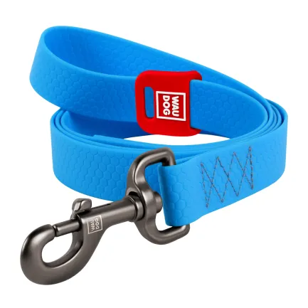 Повідець для собак водостійкий WAUDOG Waterproof, M, Ш 20 мм, Д 500 cм, блакитний — Фото 1