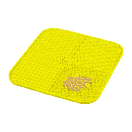 Килимок для злизування WAUDOG Silicone, 190х190х10 мм, жовтий — Фото 4