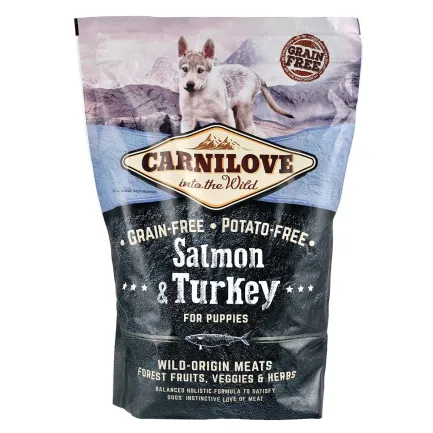 Сухий корм Carnilove Salmon &amp; Turkey для цуценят всіх порід, лосось та індичка, 1,5 кг — Фото 2