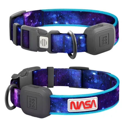 Нашийник для собак з підсвічуванням WAUDOG LED, NASA21, Type-C, S-M, Ш 25 мм, Дов 31-45 cm