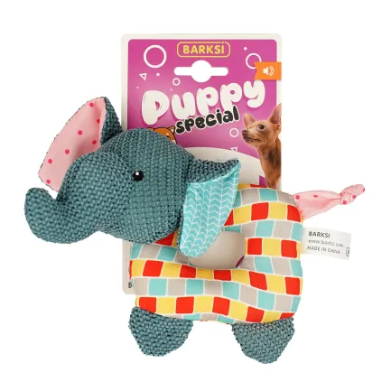 Іграшка для Дрібних Собак Barksi Puppy Special Слон з Пищалкою 18 см - — Фото 1