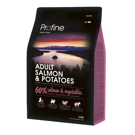 Сухий корм Profine Adult для дорослих собак всіх порід, з лососем та картоплею, 3 кг
