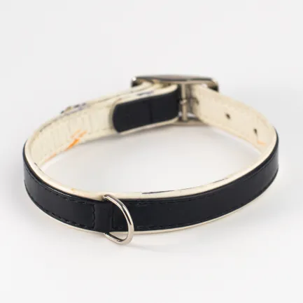 Нашийник "CoLLaR brilliance" без прикрас (ширина 20мм, довжина 30-39см) чорно-білий — Фото 1