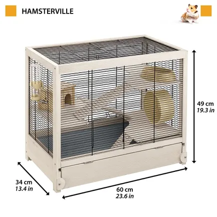 Ferplast CAGE HAMSTERVILLE Клітка для хом'яків, дерев'яна — Фото 1