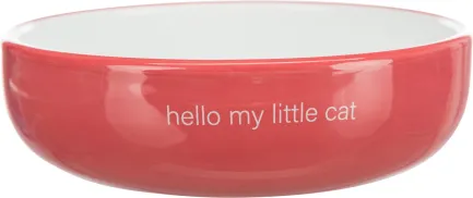 Миска Trixie для котів коротконосих порід, керамічна, 15 см, 300 мл (коралова/біла) — Фото 2