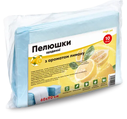 Пелюшки щоденні з ароматом лимону 60*90см (10шт)