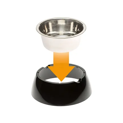 Ferplast JOLIE SM BLACK BOWL Годівниця, пластик, метал — Фото 5