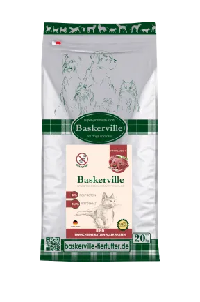 Baskerville KF Getreidefrei Rind Сухий корм для котів з яловичиною, 20 кг