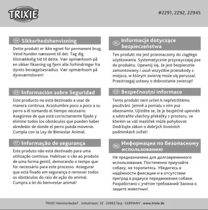 Трос прив'язувальний Trixie з амортизатором і карабінами для собак 8 м червоний — Фото 2