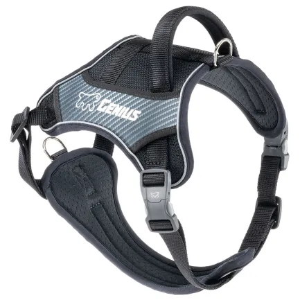 Ferplast GENIUS MEDIUM BLACK HARNESS нейлонова шлея для тварин чорна — Фото 4