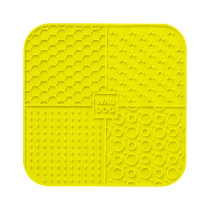 Килимок для злизування WAUDOG Silicone, 190х190х10 мм, жовтий — Фото 2